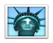 ios emoji statue of liberty