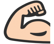 emoji android flexed biceps