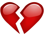 Broken Red Heart Emoji Png